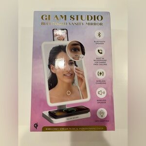 Glam Studio Bluetooth Vanity Mirror with LED Lighting